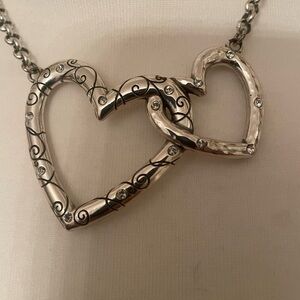 Brighton Necklace with Intertwined Double Hearts